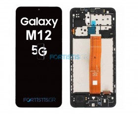 Samsung Galaxy M12 screen Black και μηχανισμός αφής GH82-25042A GH82-25043A
