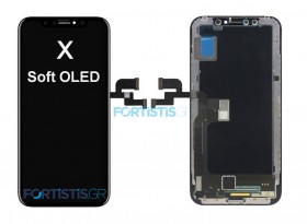 Οθόνη Soft OLED με Μηχανισμό Αφής για iPhone X screen - Black