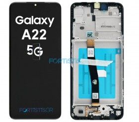 Samsung Galaxy A22 5G Black Screen - Οθόνη με Μηχανισμό Αφής και Πλαίσιο SM-A226 GH81-20694A