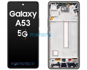 Samsung Galaxy Α53 5G A536 Black Screen - Οθόνη & Μηχανισμός Αφής με Πλαίσιο GH82-28024A